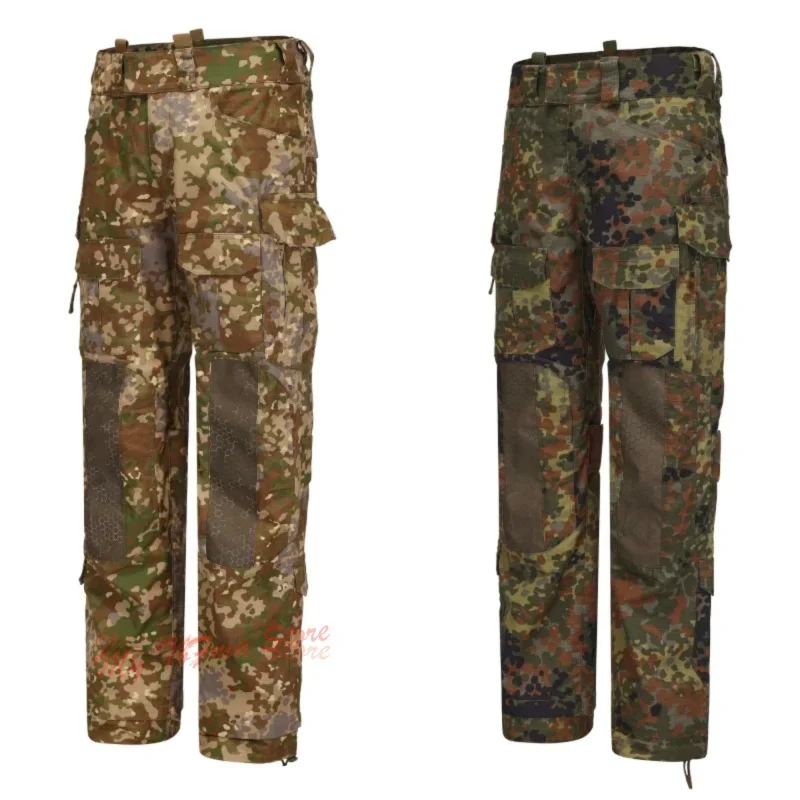 Anti-Infrared All Terrain German FleckTarn Camouflage Tactical Pants Jungle De Spot Camo Training Trousers IR Protection Fabric