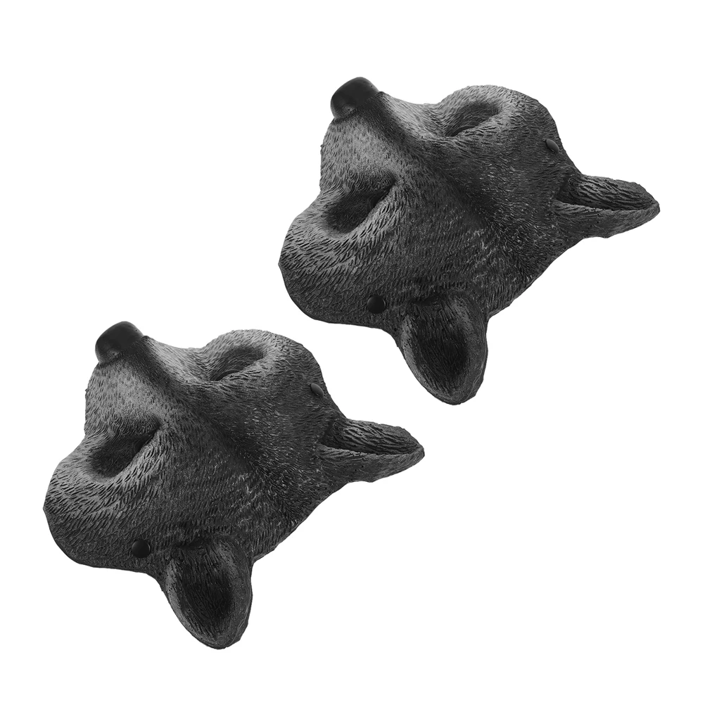 

2pcs Realistic 3D Halloween Animal Half Face For Cosplay Masquerade Carnival Party Lightweight Universal Fit Scary Creature