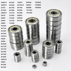 10pcs Small Bearings Inner Diameter 2mm 3mm 4mm 5mm 6mm 7mm 8mm 9mm 10mm 3x7x3 5x10x4 5x11x4 8x22x7 10x15x4 mm Miniature Bearing