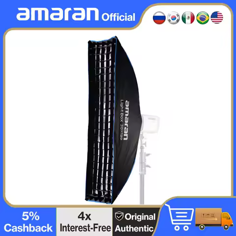 Amaran Light Box 30x120 Portable Octagon Softbox with Honeycomb Grid Outdoor SoftBox Diffuser for Amaran 300c 150c 200xS
