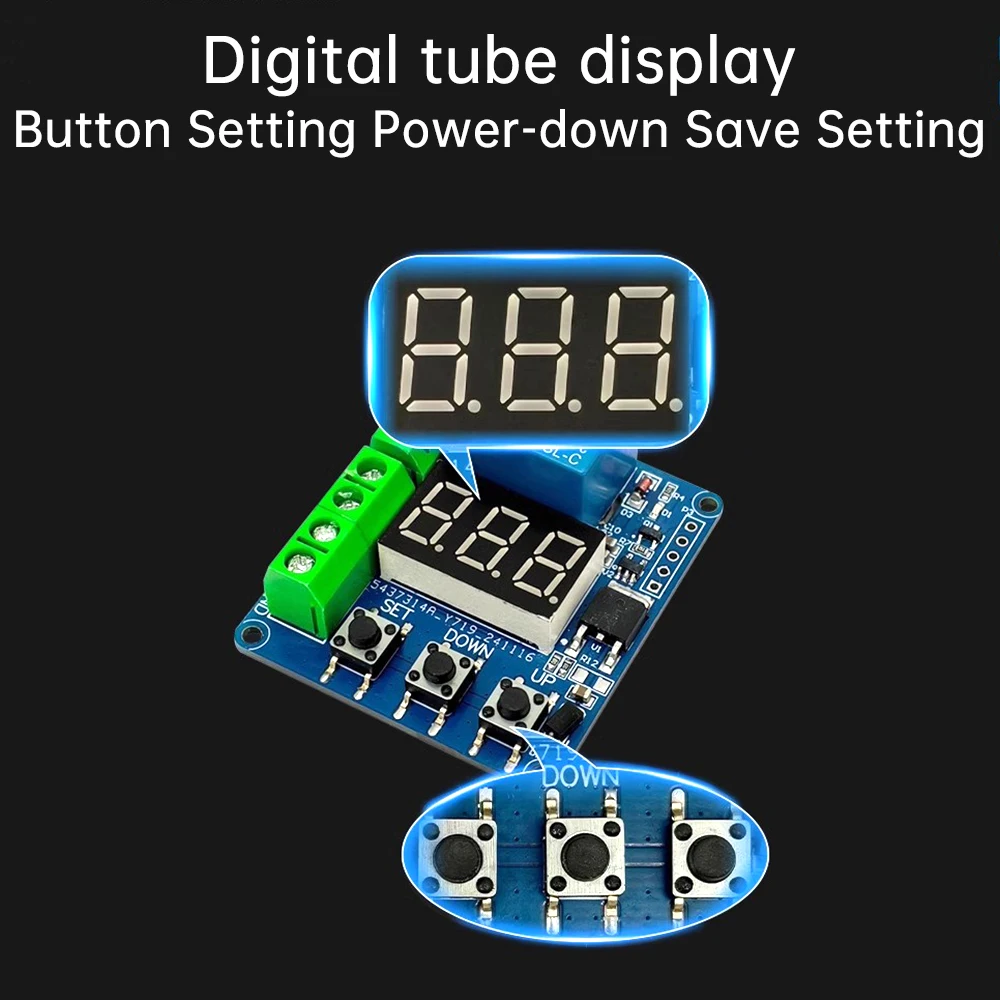 AC Current Detection Module 5A Digital Display Overcurrent Protection Board Current Measurement Detects Overload Protection