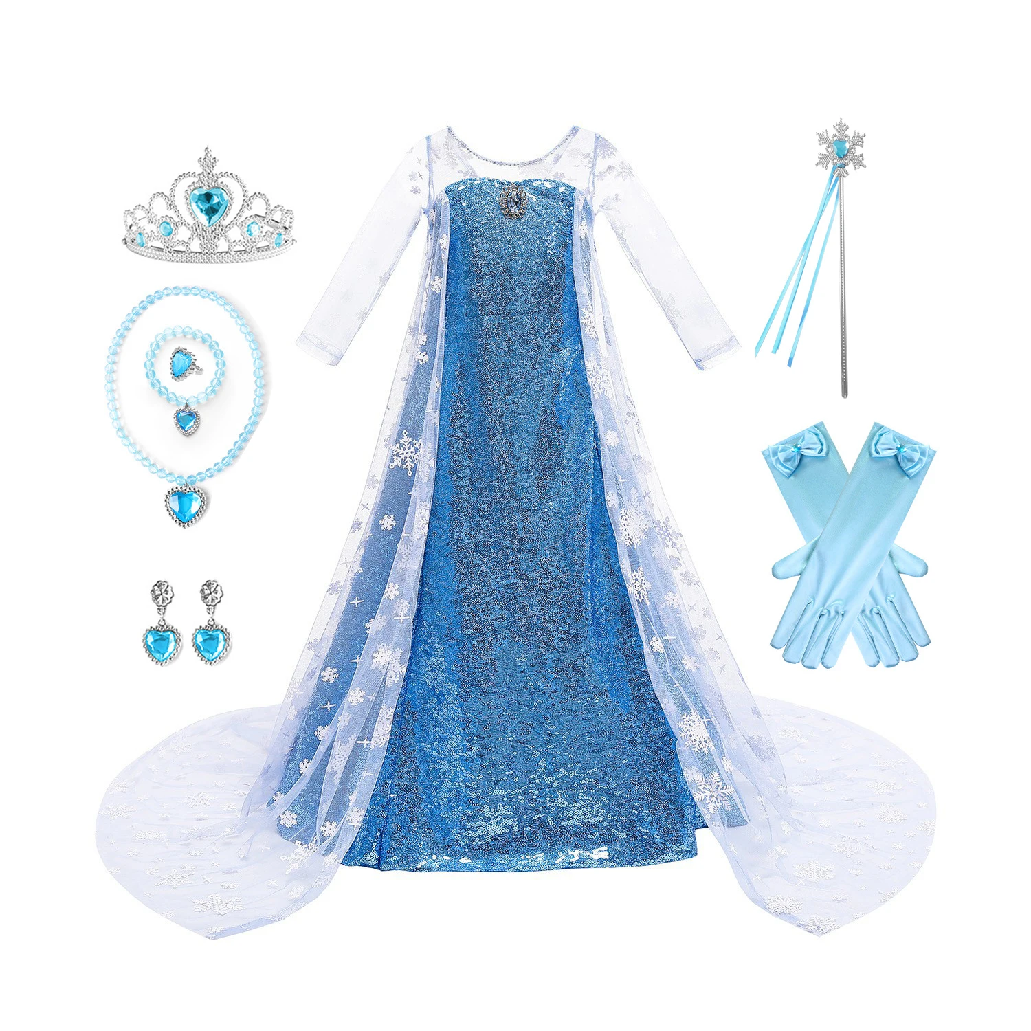 Charlotte Stijlvolle kleine meisjes filmprinses Frozen Elsa verjaardagsfeestje cosplay Halloween paasjurk