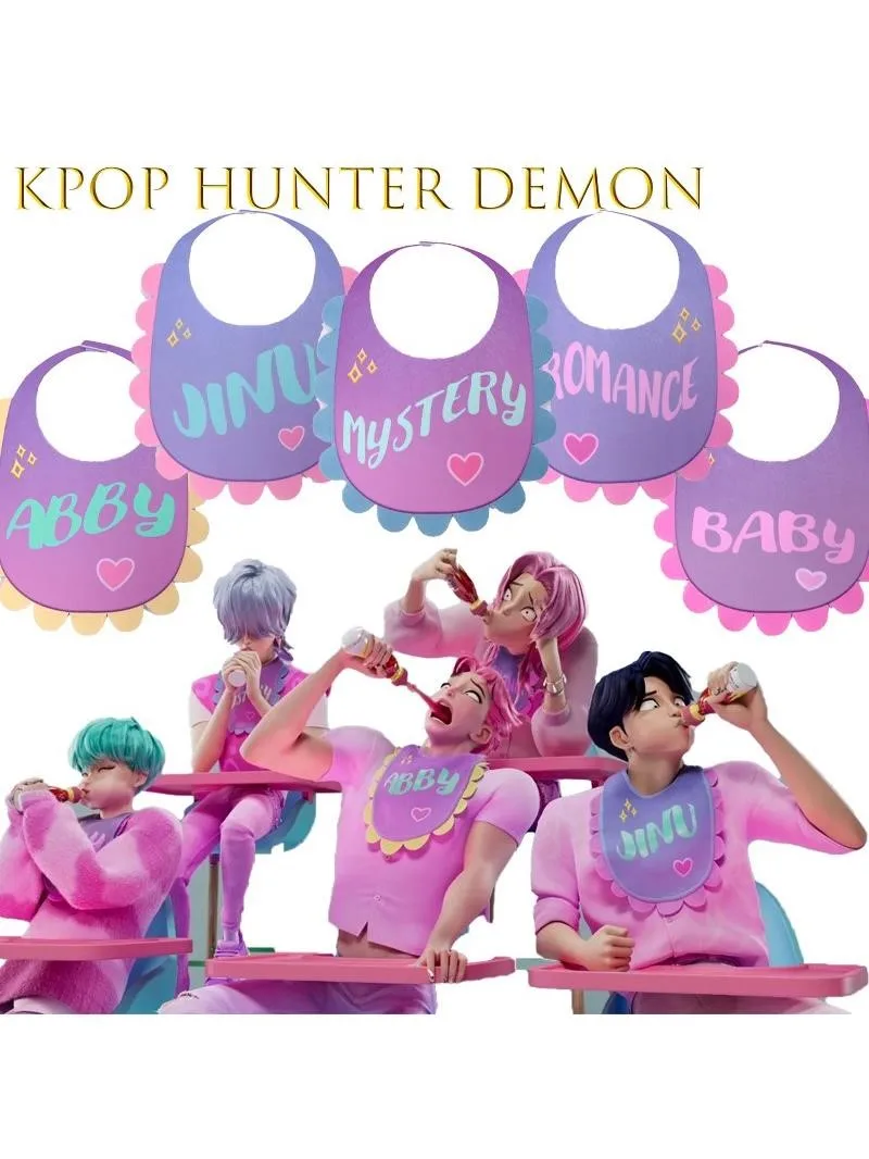 KPop chasseurs de démons Saga Boys Abby Cosplay レ chemise bavoir tablier bave serviette tenue de mode à la mode pour les femmes Halloween Cos