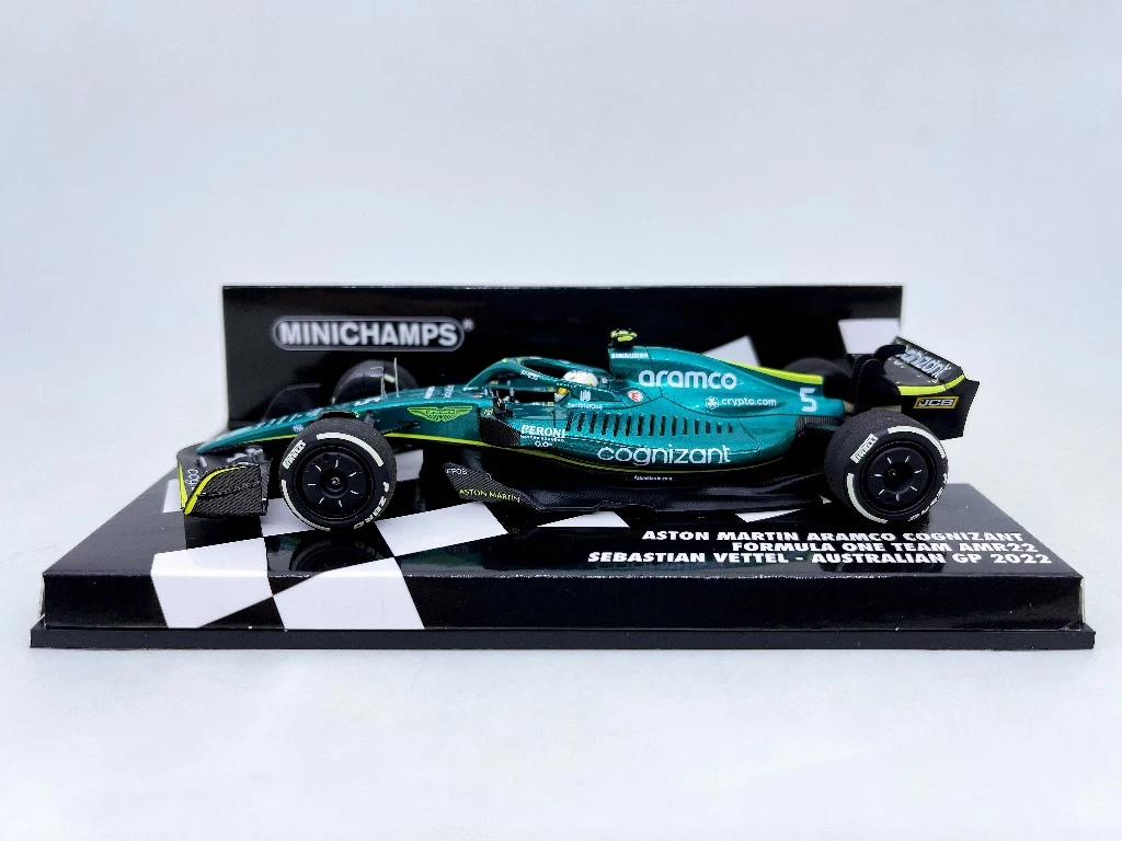 Minichamps 1:43 F1 AMR22 2022 سيباستيان فيتيل أستراليا محاكاة طبعة محدودة الراتنج معدن ثابت نموذج سيارة لعبة هدية