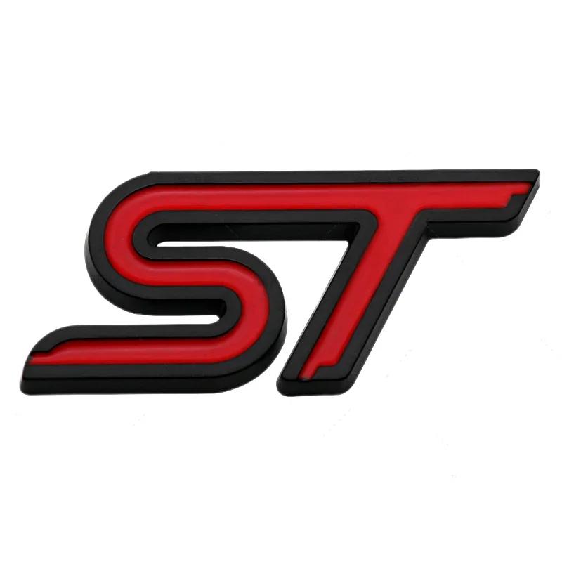 ثلاثية الأبعاد سيارة ST الخلفي الجذع الجانب الحاجز شعار شارة ملصق لفورد ST شعار التركيز فييستا Ecosport 2009-2015 مونديو Focus2 Focus3 MK2