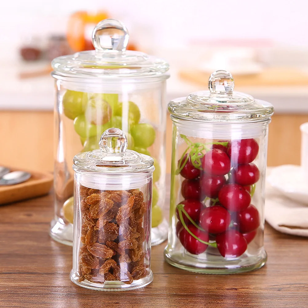 

1Pcs Glass Storage Jar 750ml Sealed Dust-Proof Candy Container for Kitchen Home Cafe Restaurant Coffee Beans Snack Storage