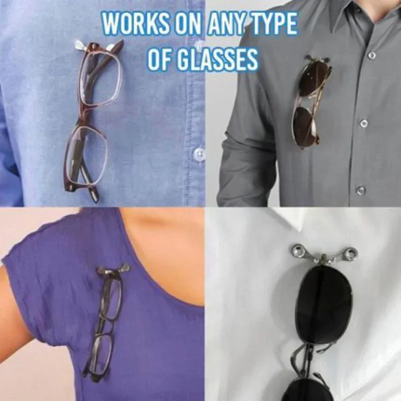 Magnetic Hanging Glasses Pin, Pin Mode, Multi-functional Wearable Clothing Clip, Magnetic Glasses Headphone Cable Clip