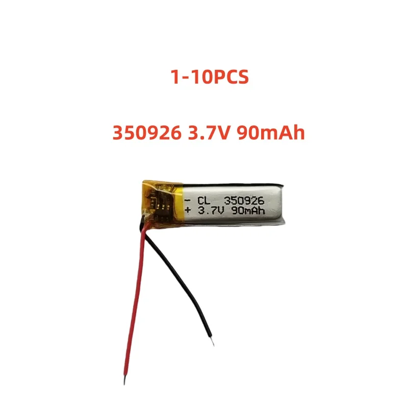 

350926 3.7V 90mAh Small Size Lipo Rechargeable Battery Lithium Polymer For MP3 Bluetooth MID headset headphone video pen