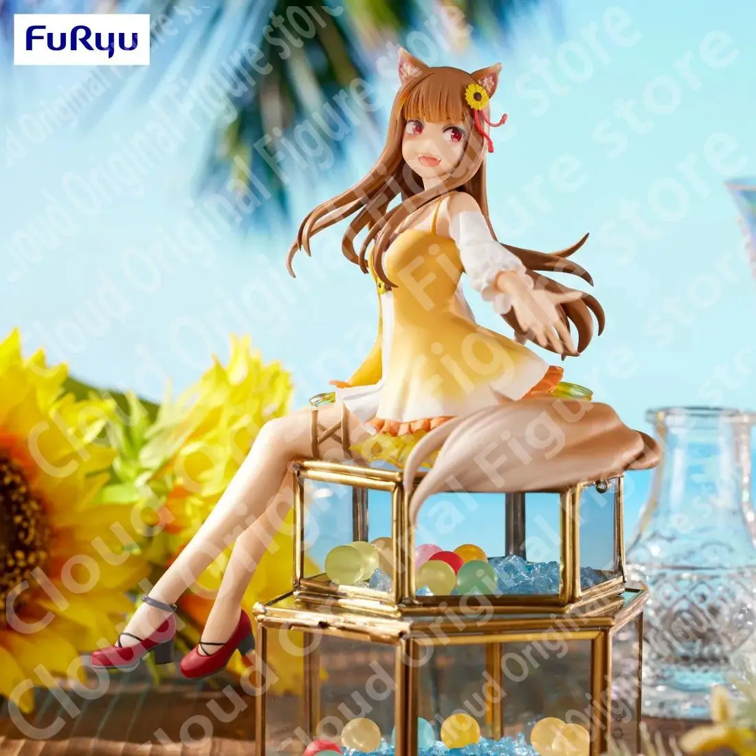 متوفر في المخزون الأصلي Furyu المعكرونة سدادة التاجر يلتقي الذئب الحكيم هولو هيماواري بولي كلوريد الفينيل عمل نموذج لجسم دمية لعبة الديكور