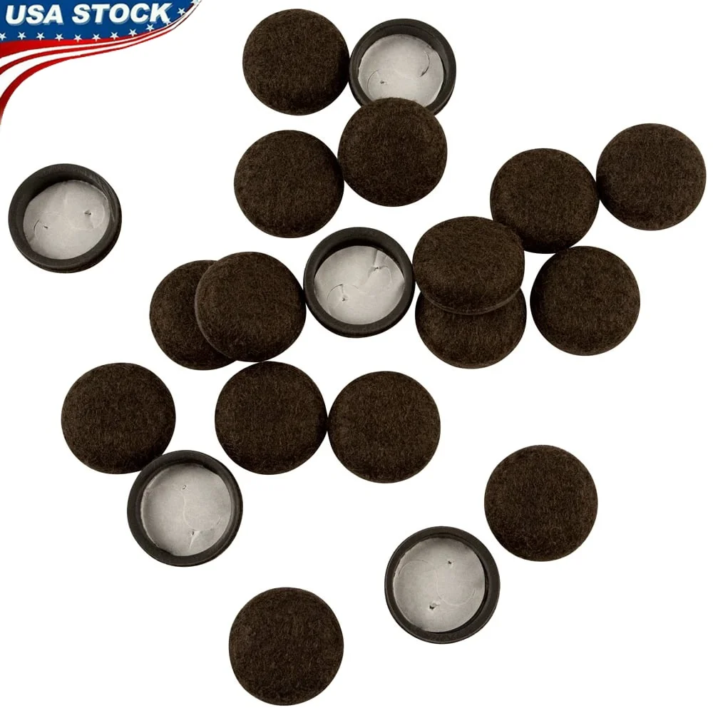 

Secure Grip Formed Felt Furniture Pads 20 Pack Self Stick Protects Floors Reduces Noise Scratches Easy Install Fits 1.25 Inch