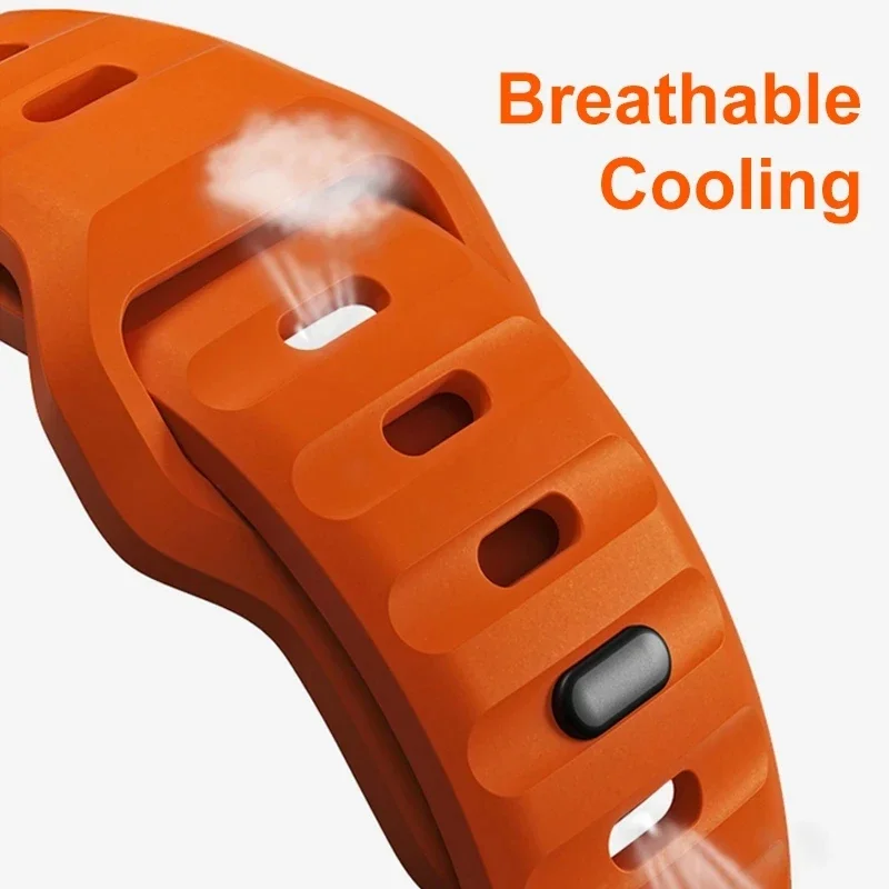 Silicone Strap For Apple Watch Band Ultra 3 49mm 44mm 45mm 42mm 41 42mm 46mm Sport Watchband Iwatch Series 11/10/9/8/se Bracelet image 5