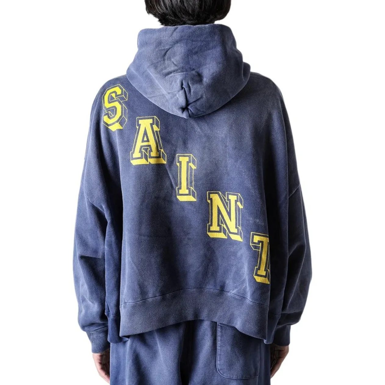 Premium American Style Angel Pattern Lettering Hoodie and Pants Set, Youth Casual Sportswear Long Sleeve Fleece Durable