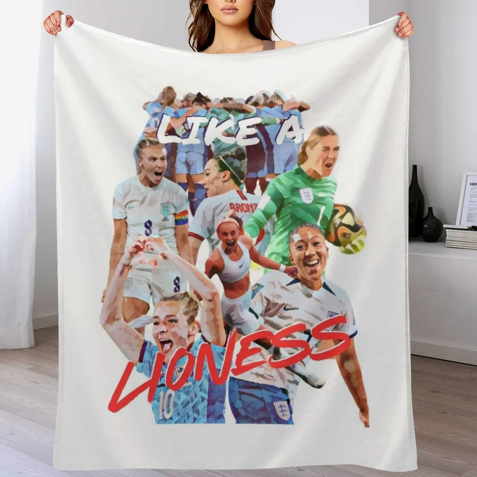 Like a Lioness Throw Blanket Cozy Light Blanket for Travel Camping Picnic