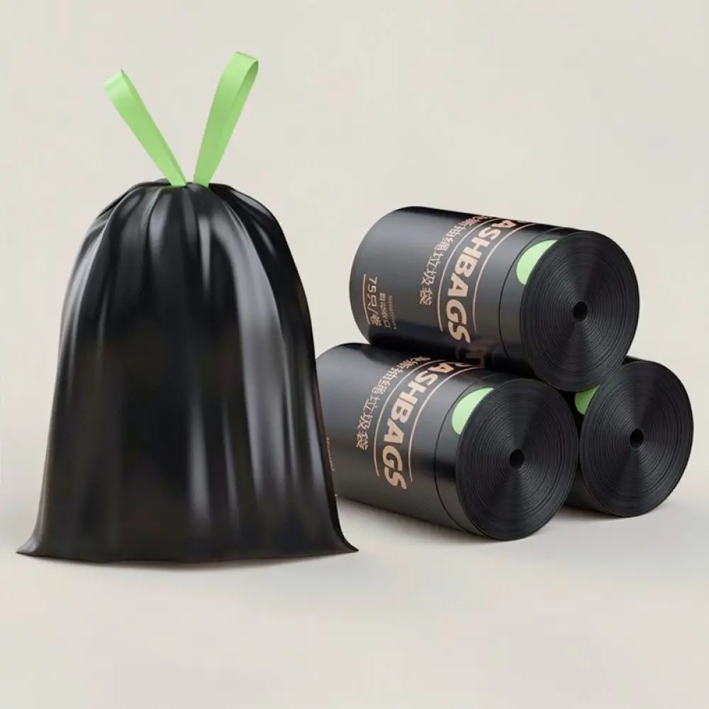 Leakproof Drawstring Trash Liners Thickened Durable Garbage Bags Portable Kitchen Waste Cleanup For Okiss Home Supplies