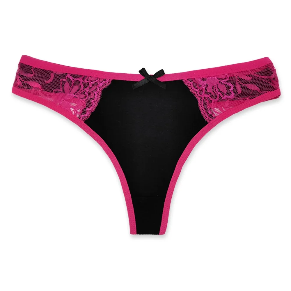 Calzoncillos de algodón para mujer, Tanga íntima, Tanga Sexy de tiro bajo, Tanga de cintura suave y cómoda, 5 unids/lote