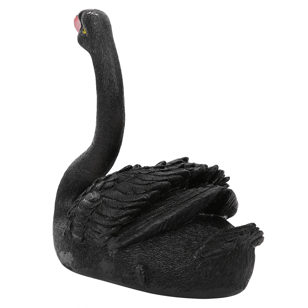 Outdoor Cute Floating Simulation Black Swan Ornament for Garden Courtyard Decoration Garden Decor