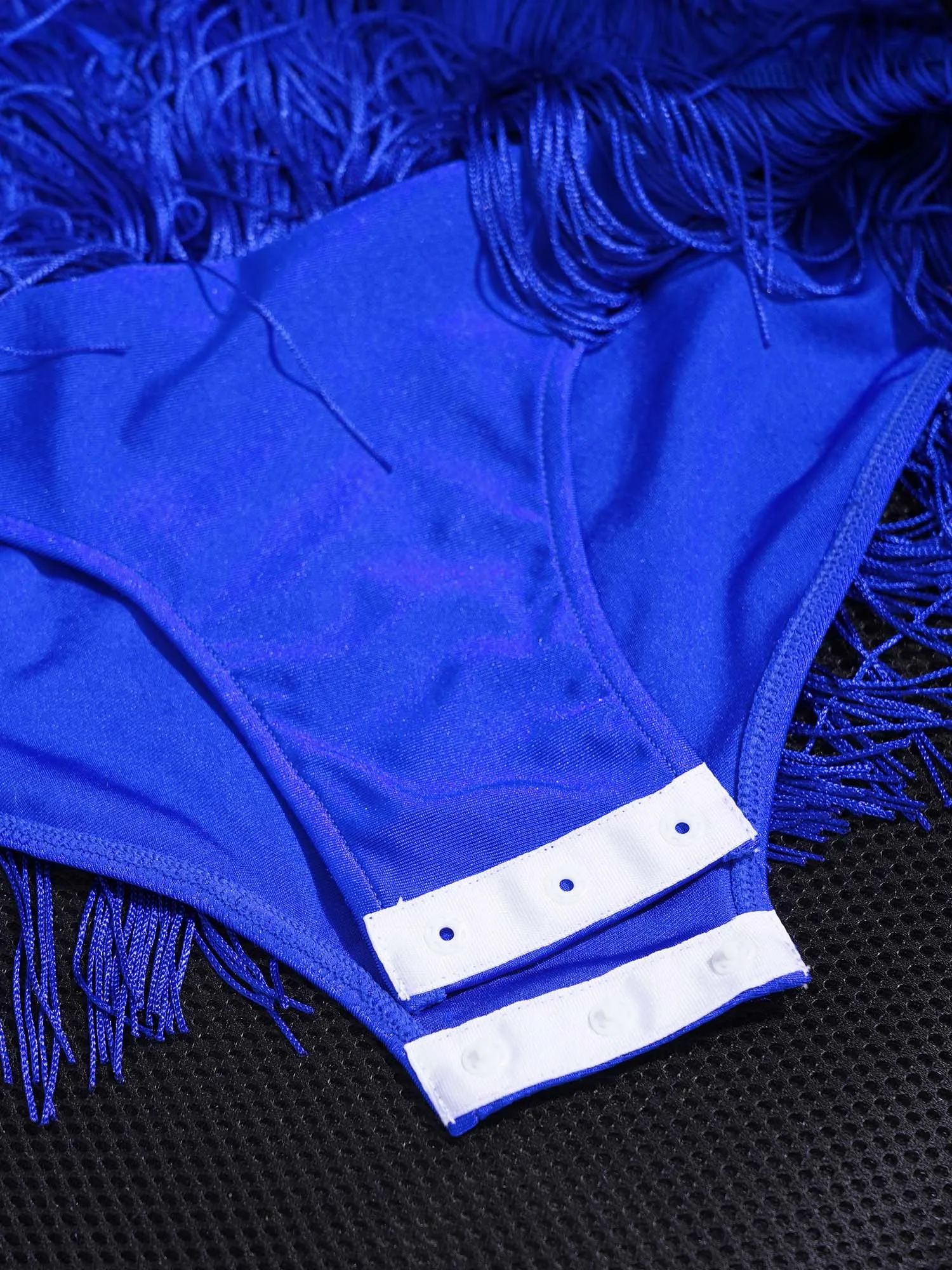 ชุดเต้นลาตินสำหรับเด็กผู้หญิง แบบมีพู่ห้อย แขนกุด ชุดบอดี้สูท แต่งชายครุย สำหรับเต้นบอลรูม โมเดิร์น ชาช่า แทงโก้ รุมบ้า ซัลซ่า และสเก็ต