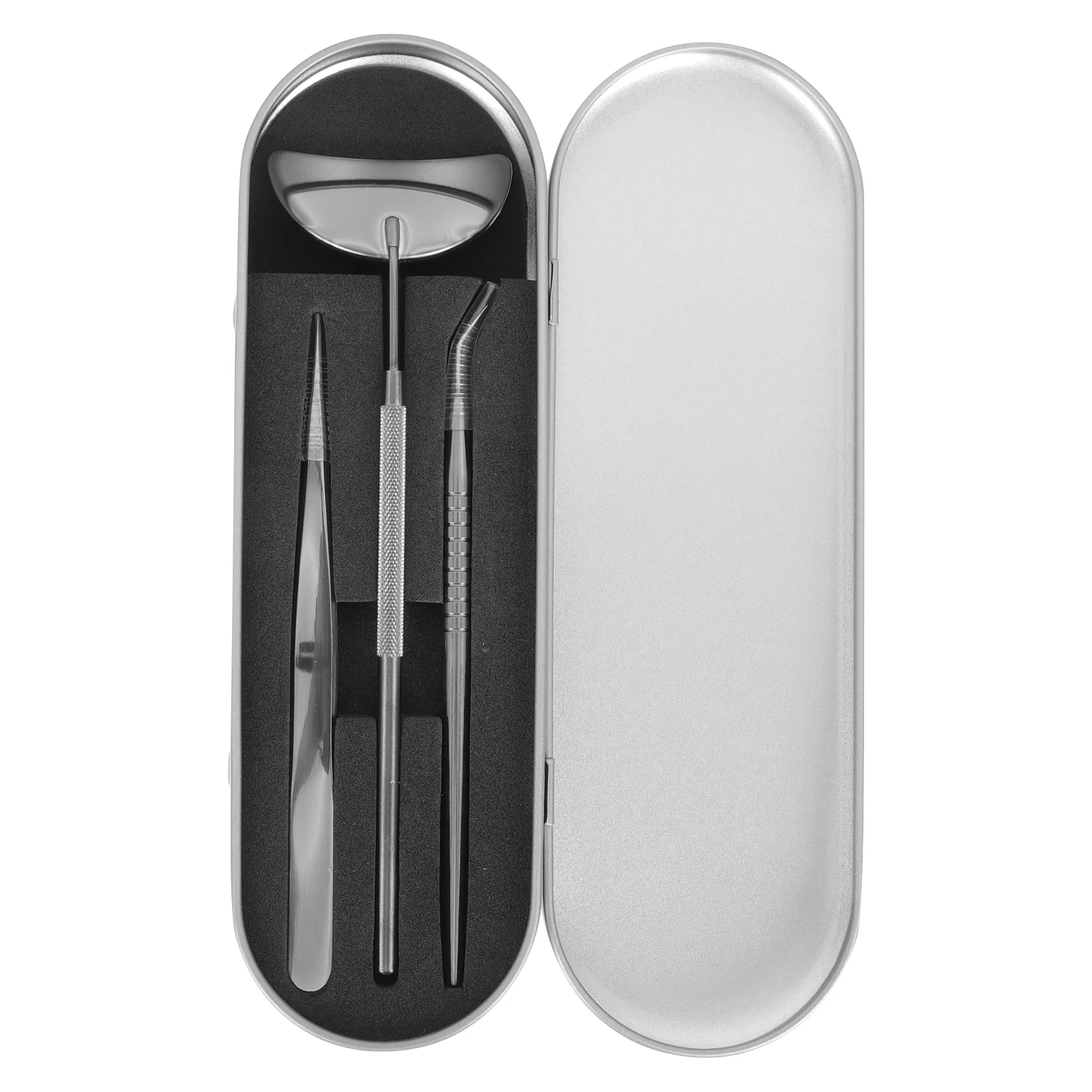 1 Juego de herramientas profesionales de belleza para pestañas, pinzas de extensión de artesanía fina, palo asistente de pestañas, espejo antirreflectante