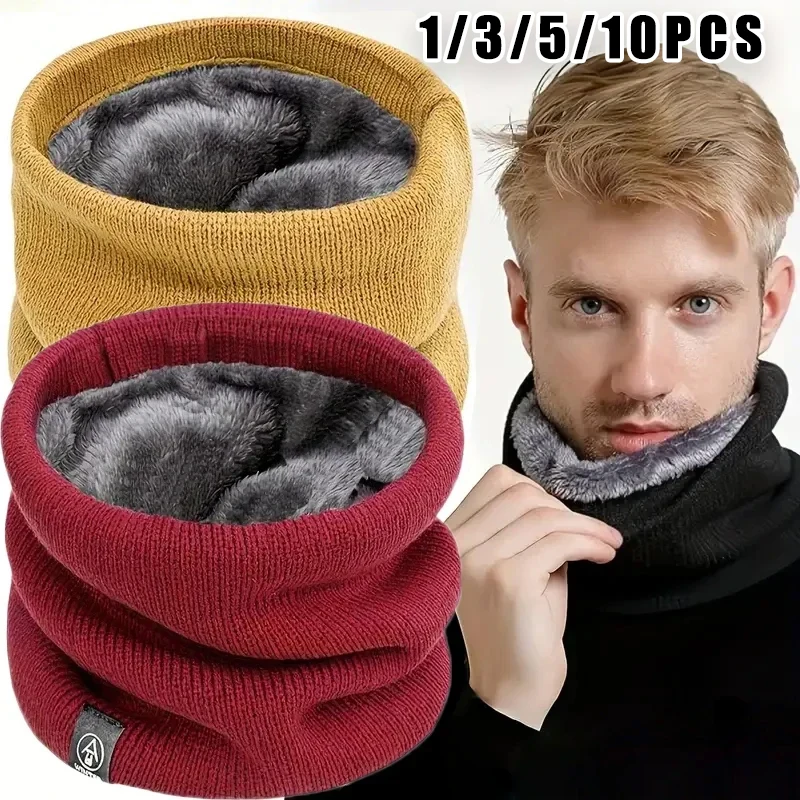 Calentador de cuello de punto listo para esquiar, bufanda térmica a prueba de viento para la cara, polaina para hombres y mujeres, pasamontañas para clima frío, deportes al aire libre imprescindibles