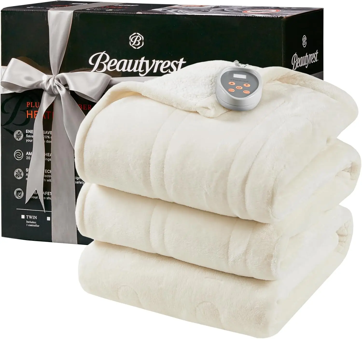 

Heated Blanket, Electric Blanket, Soft, Warm, Reversible Plush - Sherpa Heating Blanket with 20 Heat Settings, 1-10 hrs Timer Au