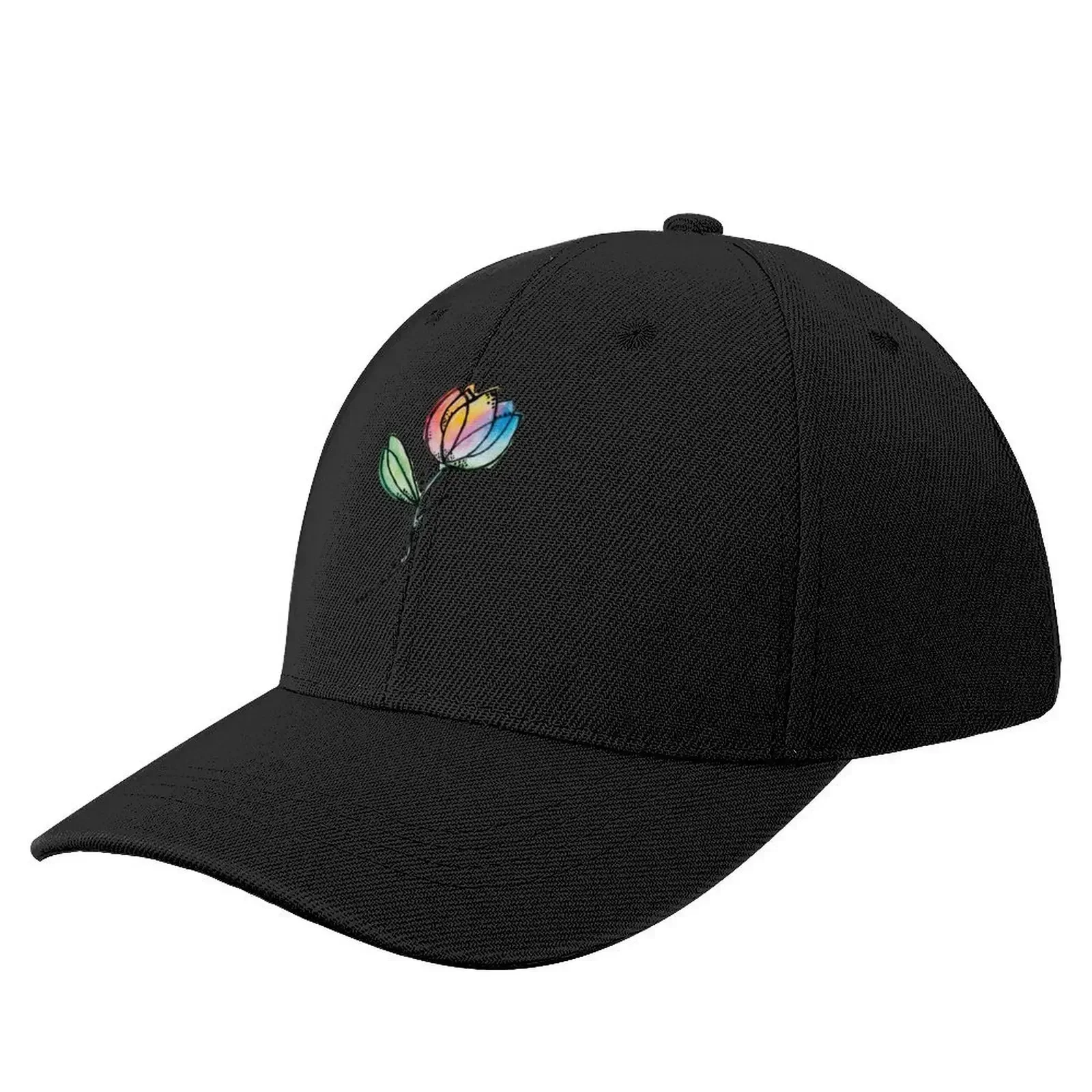 

Rainbow flower Baseball Cap Golf Trucker Hat fishing hat Hats For Women Men's