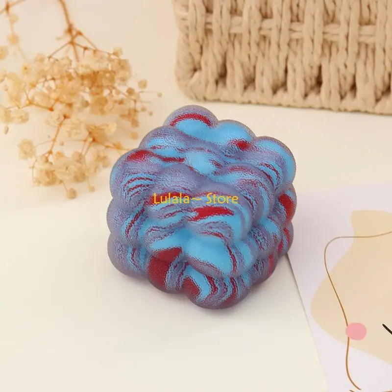 Y4QA Colorful Pattern Squeeze Stress Reliever Toy with Raised Bumps for Pocket Carry, Office Pauses, Study Breaks, and Casual