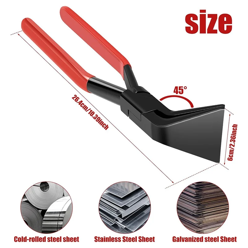 45° Manual Sealing Machine Metal Bending Pliers Metal Steel Plate Bending Machine Plate Hand Tools-New