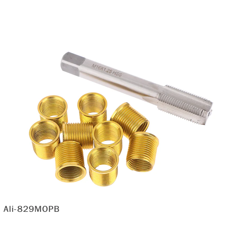 

Spark Plug Thread Hole Repair Tools Metal M12x1.25 Inserts M14x1.25 Tap 14mm Rethreaded Kit Threaded Tap Spark Plug Tap Inserts