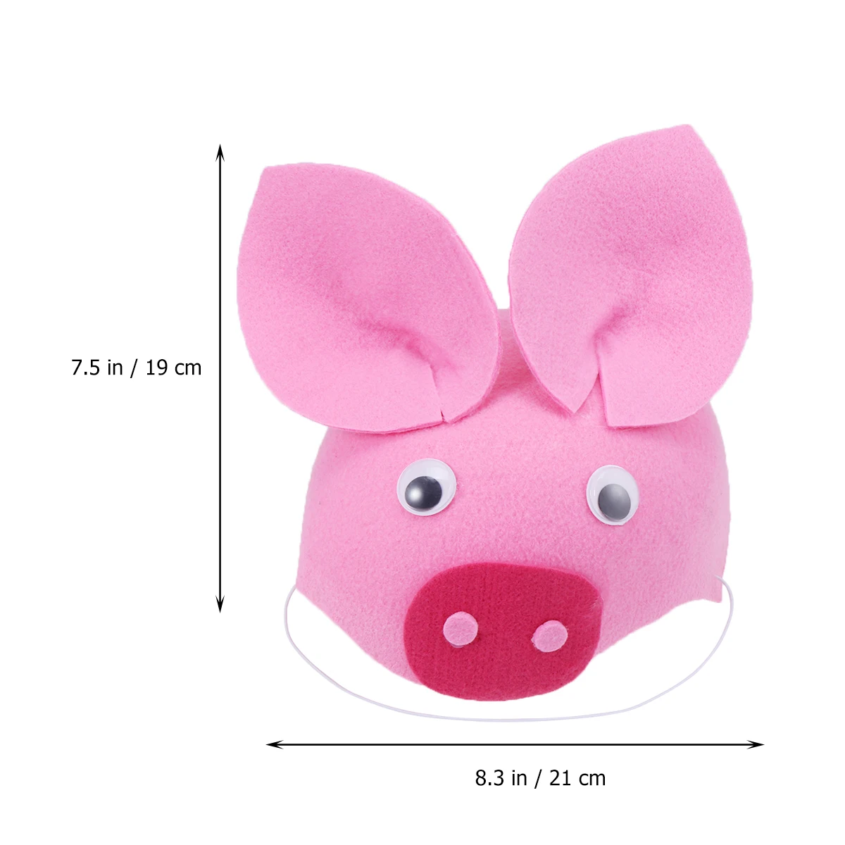 

1pc Animal Hat Kids Performing Halloween Pig Shape Cap Cartoon Nonwoven Cosplay Size Fits More Children Fun