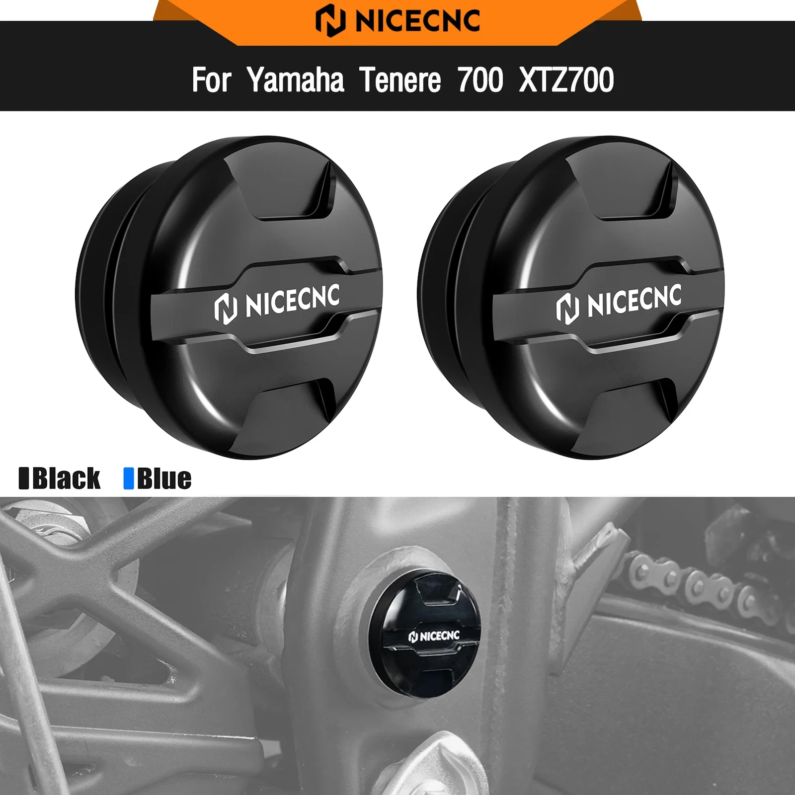For Yamaha Tenere 700 T700 XTZ700 2019-2024 Frame Hole Plug Cover TENERE700 Rally Edition 2020-2023 2024 T700 World Raid 2022