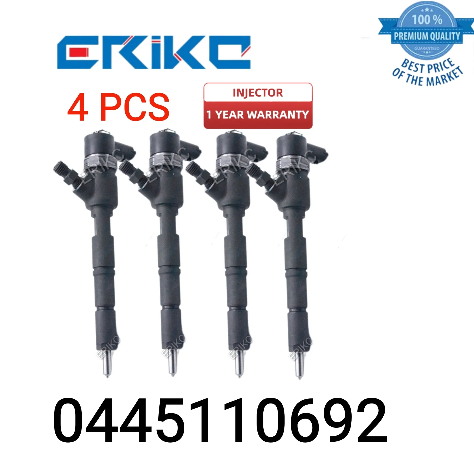 

4 PCS 0445110692 Nozzle Injector 0 445 110 692 Auto Engine Injector Assy 0445 110 692 Common Rail Injector