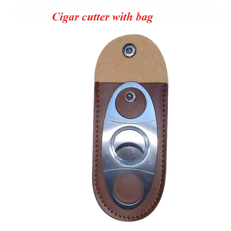 Portable Leather Cigar Cutter Holder, Cigar Knife Tool, Protective Holster, Cool Gadgets, Smoking Accessories Pocket Bag 시가커터