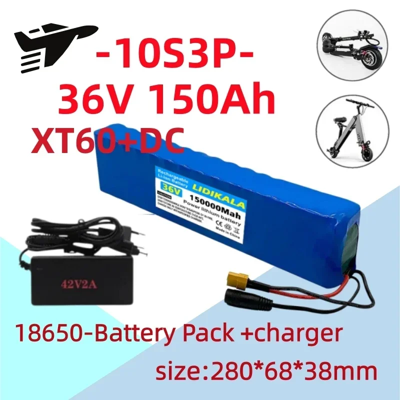 36V 150Ah 18650 10S3P Li-Ion tragbarer Akku, Lithium-Ionen-Akku, Ersatzakku