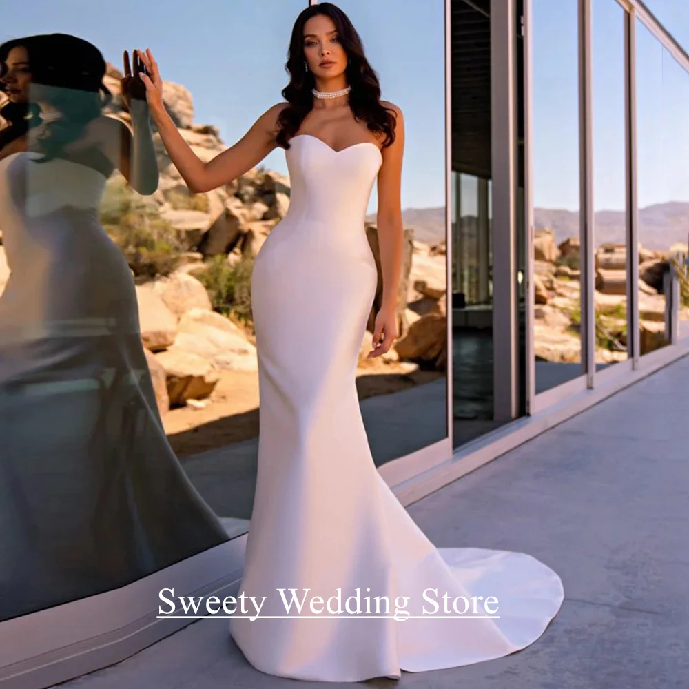 Vestido de casamento moderno com flores capa personalizado querida sem mangas tribunal trem sereia vestido de noiva robe de mariee