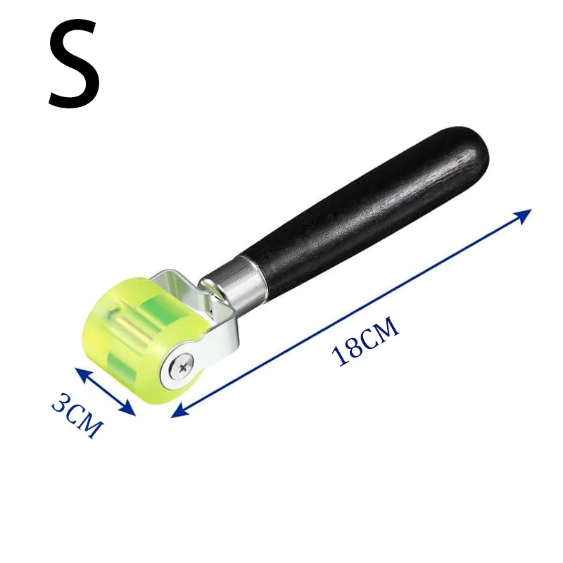 Dual Bearing Solid Pressure Roller Handheld Woodworking Edge Banding Roller for Leather,  Membrane & Self-Adhesive Paper Bubble