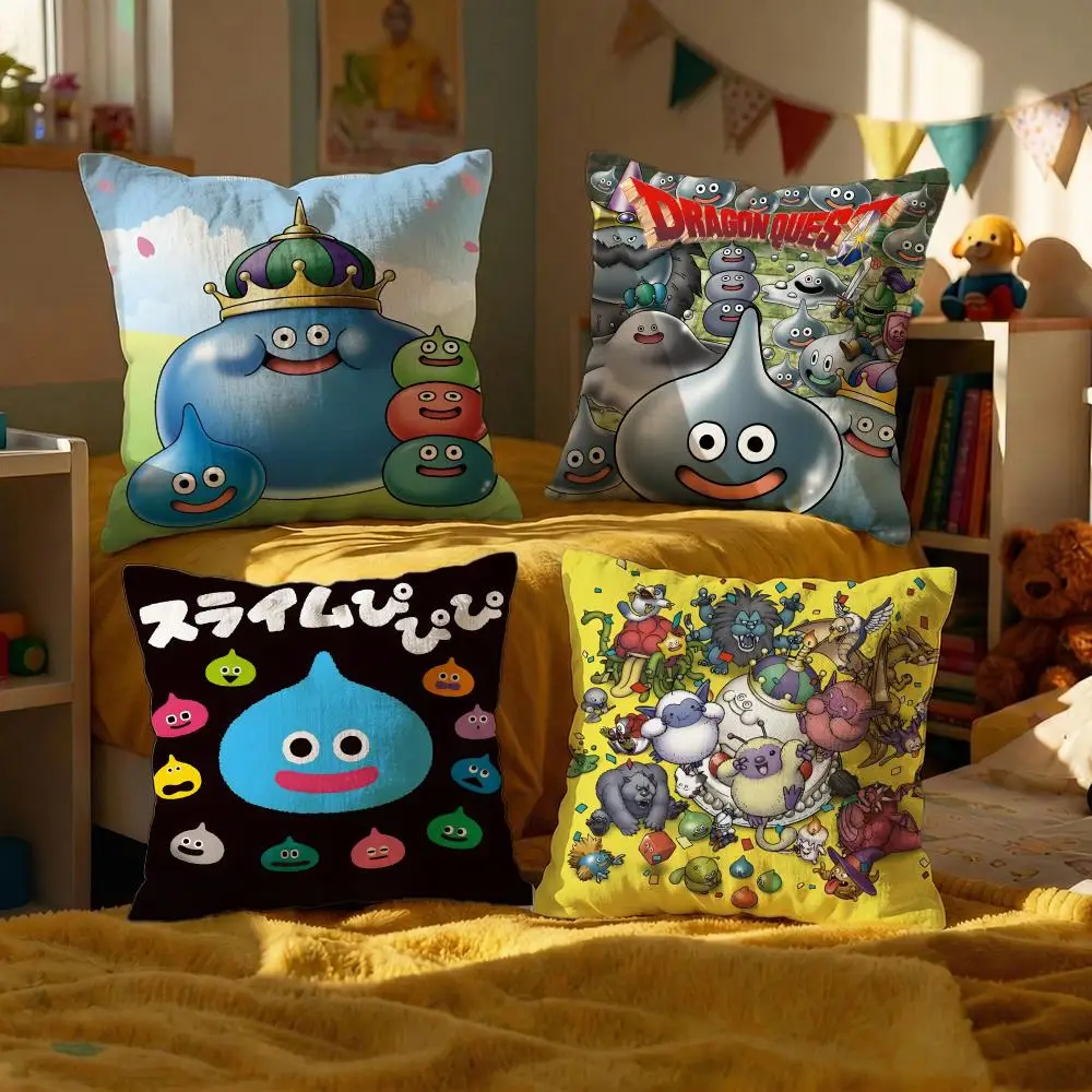 Funda de cojín decorativa con diseño de Dragon Quest Rocket Slime, funda para sofá, 50x50, 4 piezas, 45x45, 40x40, funda de almohada