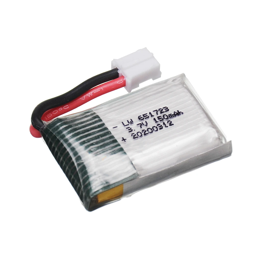 3.7V 150mAh 651723 Lipo Batteries with Charger For H36 E010 E010C E011 RC Quadcopter Drone toy parts 1s Rechargeable battery