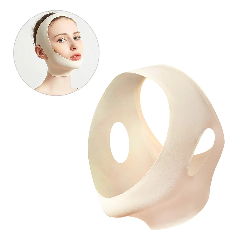 Lifting Belt V Face Bandage Thin Face Mask For Woman Girl Grey Size L Chin Masseter Bandage Soft Durable Breathable Facial Skin