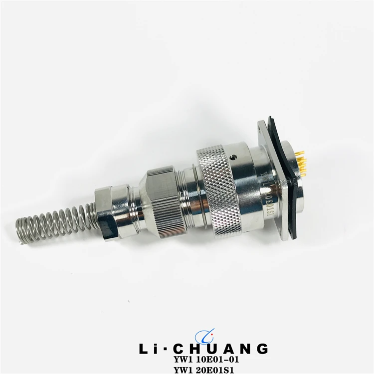 The Network Port Circular Connector Plug YW110E01-01 and YW120E01S1 Sockets Are Made of Stainless Steel