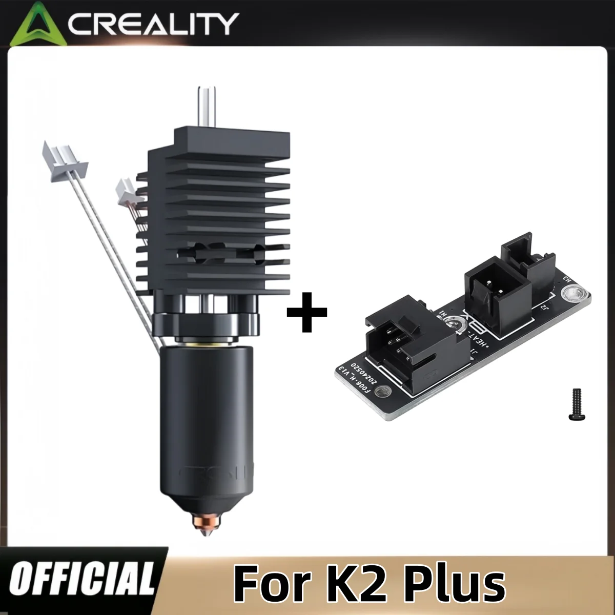 Creality K2 Plus 3D Printer Hotend Nozzle Hotend Adapter Board Kit,Upgrade 300°C High Temperature Extruder Accessories