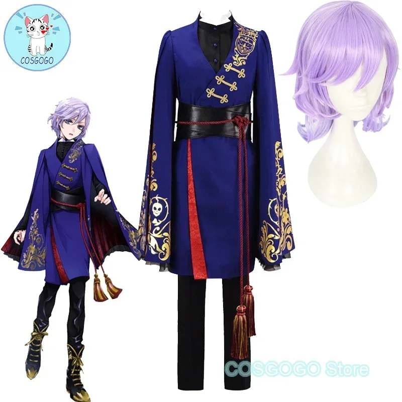 COSGOGO Twisted-Wonderland Pomefiore Vil Schoenheit Cosplay Costumes Uniform Suits Epel Felmier Wig Headwear