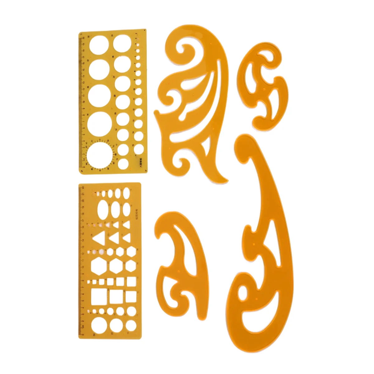 Gfc-6 قطع منحنى فرنسي ومسطرة قالب مجموعة رسم قالب أداة قوالب دائرة للرسم والصياغة الشخصية