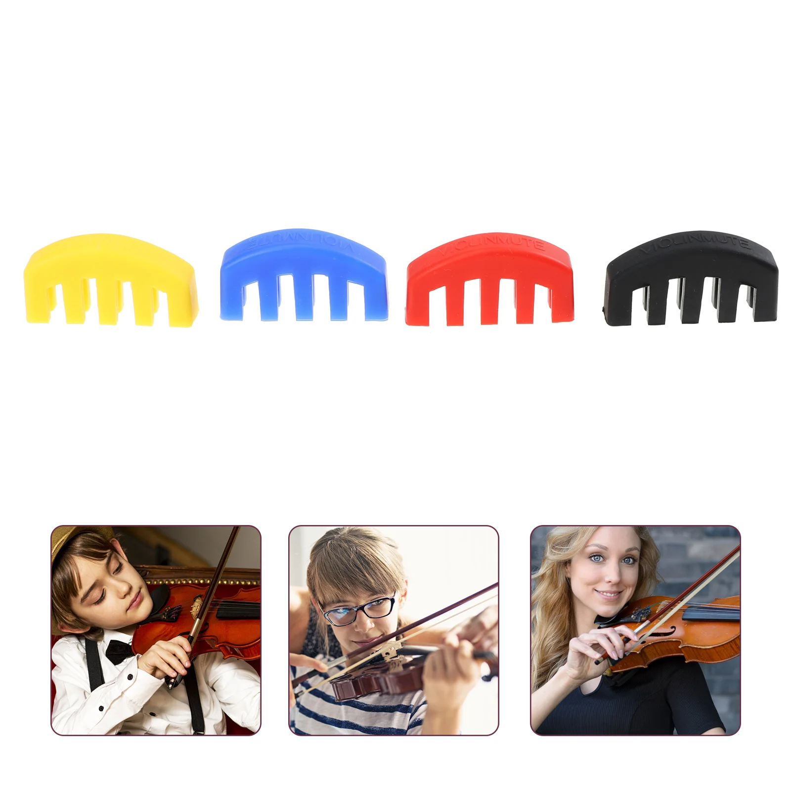 4 PCS Violin Mute Musical Instruments Fiddle Practice Dedicated Special Sordine