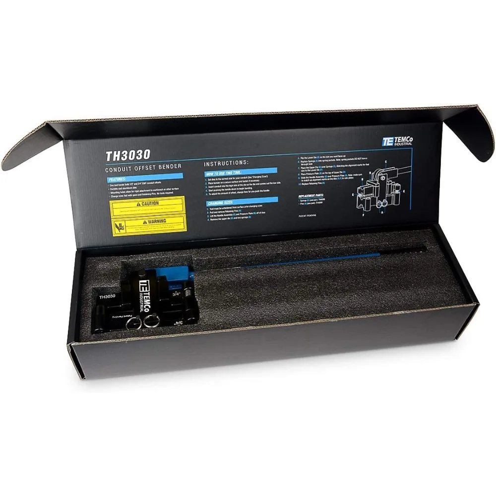 TH3030 Dual Size Conduit Offset Bender 2 in 1 - both ½“& ¾” EMT