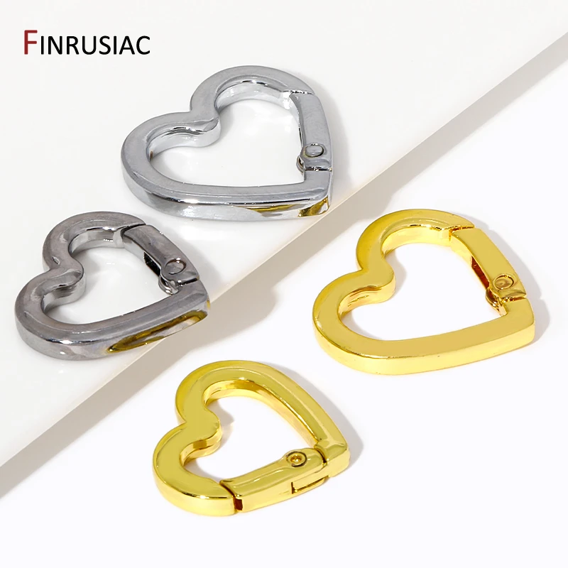 1/3/5Pcs 18K Gold Plated O Ring Spring Clasps Openable Carabiner Keychain Bag Hook Buckles Connector For DIY Jewelry Making