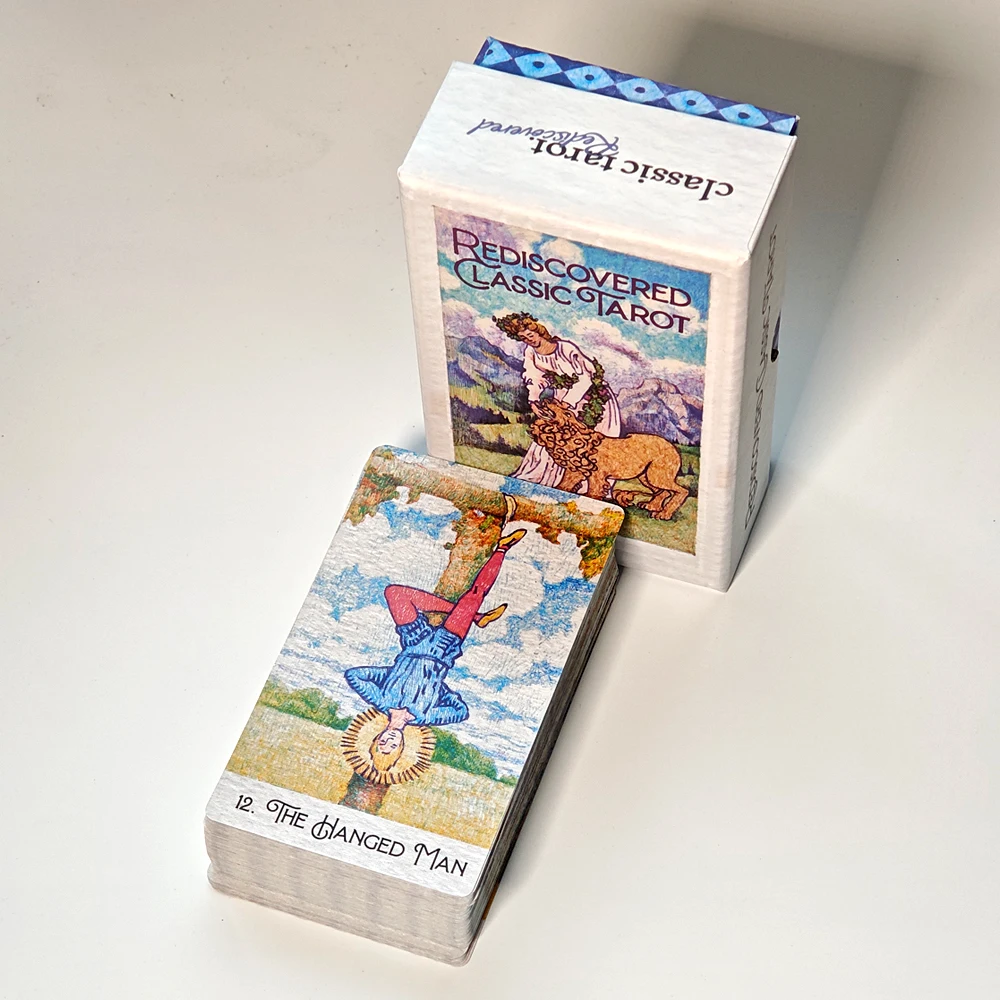 

Rediscovered Classic Tarot Deck 78 Pcs Tarot Cards Drawn with Ball Pens Printed on 350GSM Double-embossed Cardstock 12*7cm