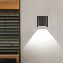 3W 6W Indoor LED Wall Lamp Home decor Modern Single double k Black Living room dining room bedside night light AC85-265v