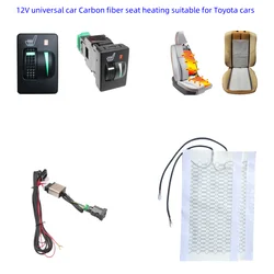12V   Carbon Fiber Heated Seat Heater for Toyota cars Prado,Corolla,RAV4,Reiz,Yaris,Camry,Crown EZ,Vios,Venza