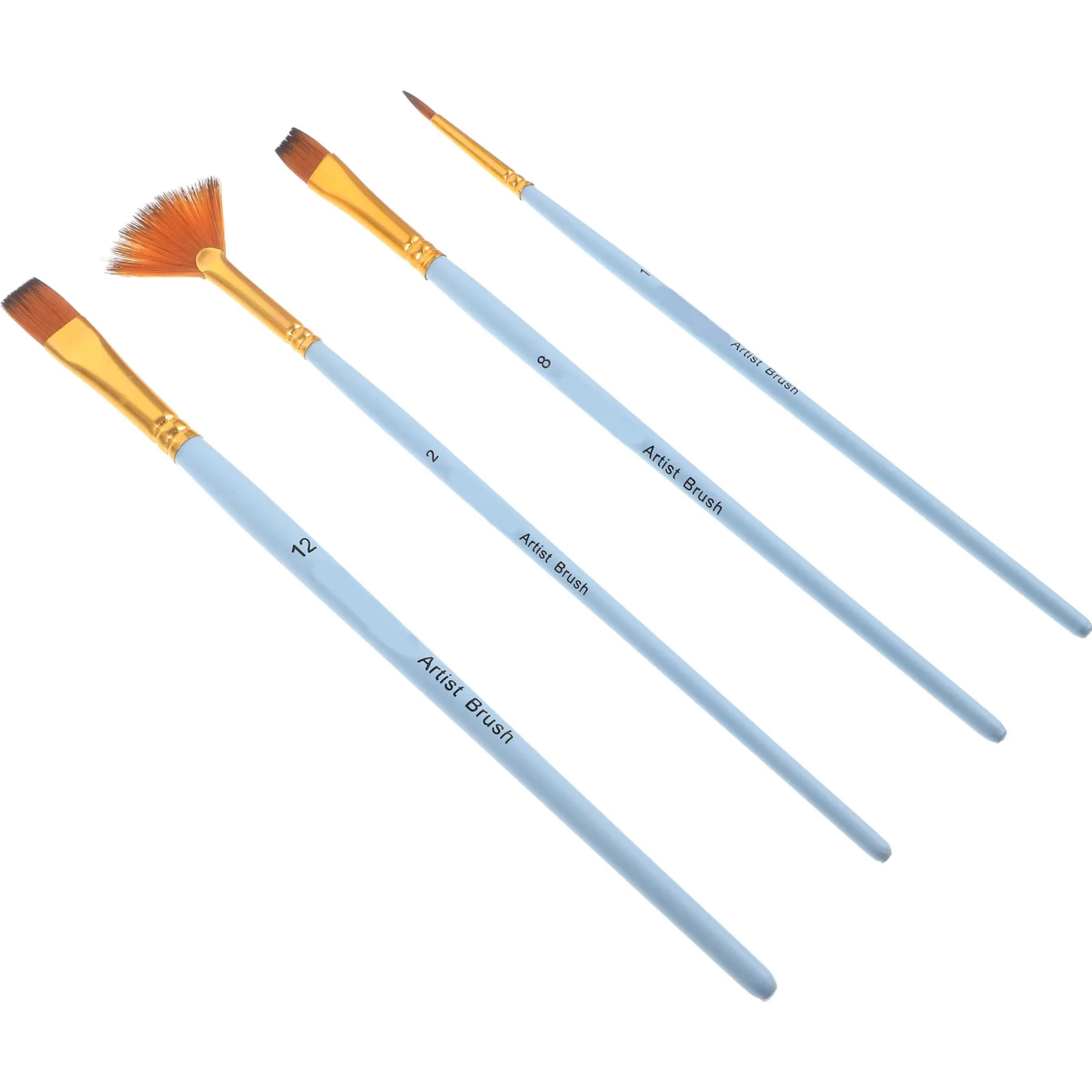 

4Pcs Oil Painting Brush Set Multi-Size Nylon Wood Handles Versatile for Acrylic Watercolor Painting Artist Supplies Professional