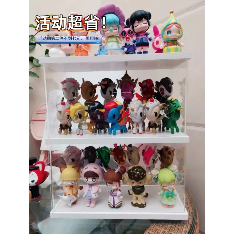 display box blind box shelf storage hand doll Lego transparent dust cabinet acrylic lattice.